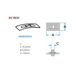 Mutter XBIKE (1 Stück) für Verschalung Ø 3, LxB 15x8mm