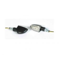 Blinker SHIN YO (Paar) ARROW mit LED in SCHWARZ/KLAR (M10 - 44 x 22mm - St