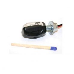 Blinker SHIN YO (Paar) PICCO mit LED in SCHWARZ/KLAR (M6 - 27 x 18mm) (E-H