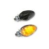 Blinker SHIN YO (Paar) DROP mit LED in CARBON LOOK/KLAR (M6 - 20 x 32mm) (