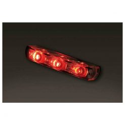 Rücklicht SHIN YO CRYSTAL mit 3x LED SCHWARZ/KLAR zum kleben (79 x 16 x 34