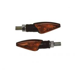Blinker SHIN YO (Paar) TOLEDO mit HALOGEN BIRNE in SCHWARZ/ORANGE (M8 - 50