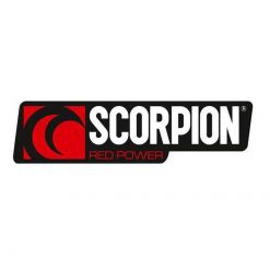 Sticker SCORPION RED POWER aus Kunsstoff - 80 x 20mm - temperaturbeständig