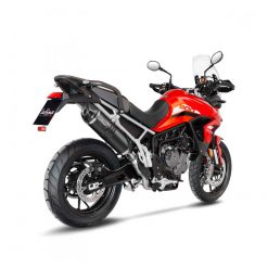 Auspuff LeoVince LV One Evo in inox-schwarz zu Triumph (CH-Hom)