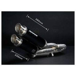 Auspuff BODIS GPX2 in INOX/SCHWARZ (SS/BL) zu Suzuki (CH- Homologiert)