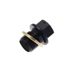 Oelablassschraube TECNIUM aus Alu in Schwarz M10x1.5 x 14mm