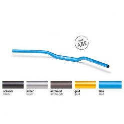 Lenker LSL SUPERBIKE FLAT KONI (XN1) Ø 22/28.6mm aus Alu in SILBER MATT (B