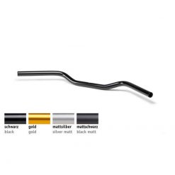 Lenker LSL CLUBMAN (AS1 LL) Ø 25.4mm aus Alu mit KB in SCHWARZ MATT (B 730