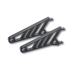 Scheinwerferhalter HIGHSIDER (Paar) LANG aus ALU in SCHWARZ (Länge: 114mm)