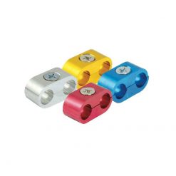 Kabelführung BIKE IT aus Alu in CHROM für zwei Kabel mit Ø 8mm