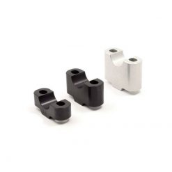 Riser LSL (Paar) aus Alu in SCHWARZ (Ø 22mm, Höhe: 15mm) (Befestigung: 32