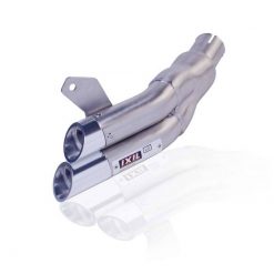 Auspuff IXIL DUAL HYPERLOW (L2X) in INOX mit END- CAP in ALU zu Kawasaki (