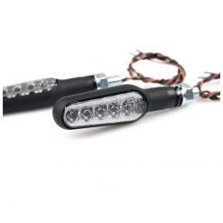 Blinker DAYTONA (Paar) STELLAR SEQUENTIELL ALU - Laufeffekt mit 6 LED SCHW