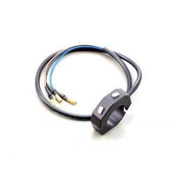 Armatur DAYTONA (1 Stück) CNC 2 Taster in SCHWARZ mit Schelle für Lenkeran