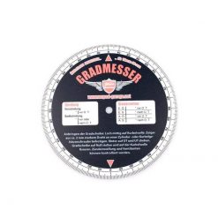 Gradscheibe MG in SCHWARZ (von 0° bis 350°) inkl. Adapter M22x1.5mm zu Min