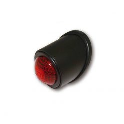 Rücklicht SHIN YO OLD SCHOOL TYP1 mit LED ROT in SCHWARZ (Ø 56.3 x 57mm)