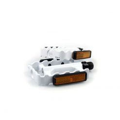 Pedalen VP COMPONENTS (Paar) VP-197 Alu mit Reflektoren UNIVERSAL in Weiss
