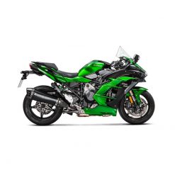 Auspuff AKRAPOVIC BLACK-LINE (SLIP-ON) in TITAN mit CARBON-ENDCAP zu Kawas