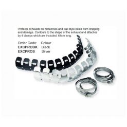 Hitzeschild BIKE IT Krümmerschutz in INOX, flexibel, für Krümmer in SILBER