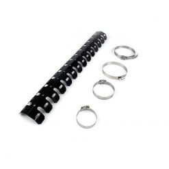 Hitzeschild BIKE IT Krümmerschutz in INOX, flexibel, für Krümmer in SCHWAR