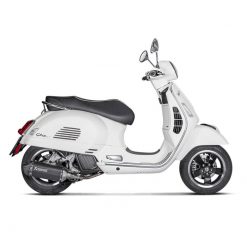 Auspuff AKRAPOVIC BLACK-LINE in TITAN mit CARBON-ENDCAP zu Piaggio GTS CH Hom