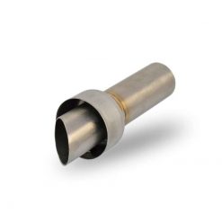 Dezibelkiller AKRAPOVIC in V4A zu HEXAGONAL RECHTS (Aussen: 53 x 40mm / In