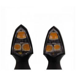 Blinker JMP (Paar) MINI 4 mit 3 LED in SCHWARZ/KLAR (M8x1.25 - 17x16x37mm)