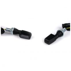 Blinker TECH JACK SMD LED (Paar) Alu in Schwarz mit Glas smoke (38 x