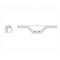 Lenker FEHLING SUPERBIKE ohne Kabelkerbe Ø 22mm in CHROM (B 87 x H 13.5 -
