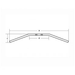 Lenker FEHLING DRAG mit KK- & 4 Loch KB Ø 25.4mm in CHROM (B 97 - 16.5cm v