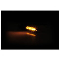 Blinker KOSO (1 Stück) ELECTRO - Laufeffekt 5x LED in SCHWARZ/ORANGE Glas