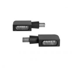 Blinker HeinzBikes (Paar) BLOKK MICRO aus ALU mit LED in SCHWARZ/SMOKE (M8
