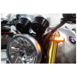 Blinker HeinzBikes (Paar) ZC-LINE CLASSIC aus ALU mit LED in SCHWARZ für G