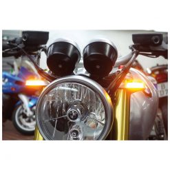 Blinker HeinzBikes (Paar) ZC-LINE CLASSIC aus ALU mit LED in SILBER für Ga