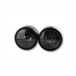 Scheinwerfer SHIN YO  TWIN - H4 aus ALU in SCHWARZ (107x215x130mm) für sei