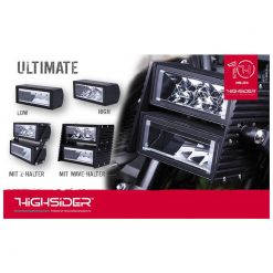 Scheinwerfer HIGHSIDER ULTIMATE-LOW Abblendlicht aus ALU in SCHWARZ mit Po