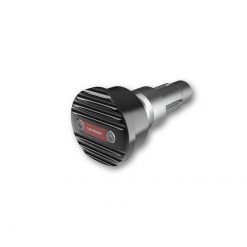 Lenkerendzapfen HIGHSIDER (Paar) WAVE aus ALU in SCHWARZ/DUNKELROT passen