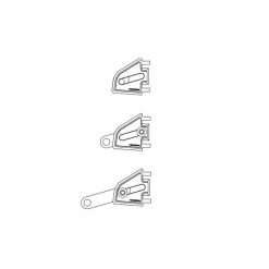 Scheinwerferhalter HIGHSIDER (Paar) EXTEND CNC aus ALU in SCHWARZ komplett