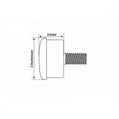 Rücklicht SHIN YO (Paar) DISC MICRO mit LED GETOENT zum schrauben M6x16 (Ø