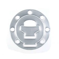 Tankcap- Protektor PRINT in CARBON-LOOK SILBER (105.5 x 105.5mm) zu Suzuki