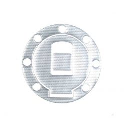 Tankcap- Protektor PRINT in CARBON-LOOK SILBER (104.3 x 104.3mm) zu Yamaha