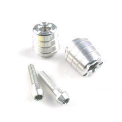 Lenkerendzapfen XBIKE in SILBER zu Yamaha R1/R6/FZ1 mit Gewinde M6