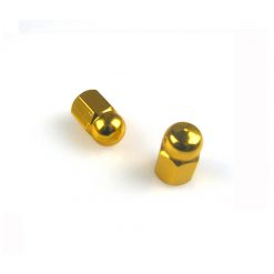 Ventildeckel TECH (Paar) Sechskant mit rundem Kopf in GOLD