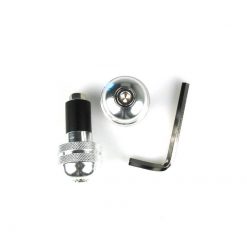 Lenkerendzapfen (rund-zylindrisch-gerillt 2) XBIKE aus Alu in SILBER (Ø 28