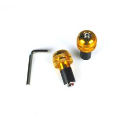 Lenkerendzapfen (rund-zylindrisch-gerillt 2) XBIKE aus Alu in GOLD (Ø 28mm