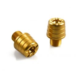 Lenkerendzapfen XBIKE in GOLD zu Kawasaki ZX10R mit Gewinde M17