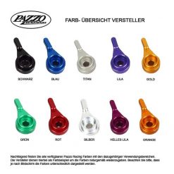 Versteller- Set Pazzo Racing für Brems-/Kupplungshebel in silber