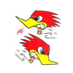 Sticker 4R SMOKING DUCK (14 x 16cm)