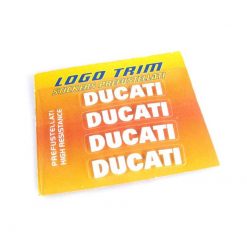 Logo-Trim 4R DUCATI (4er Set) mit 3M Technologie in WEISS