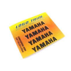 Logo-Trim 4R YAMAHA (4er Set) mit 3M Technologie in SCHWARZ-METALLIC